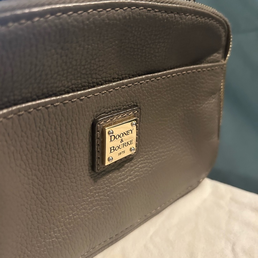 Gently used gray Dione &Burke small purse